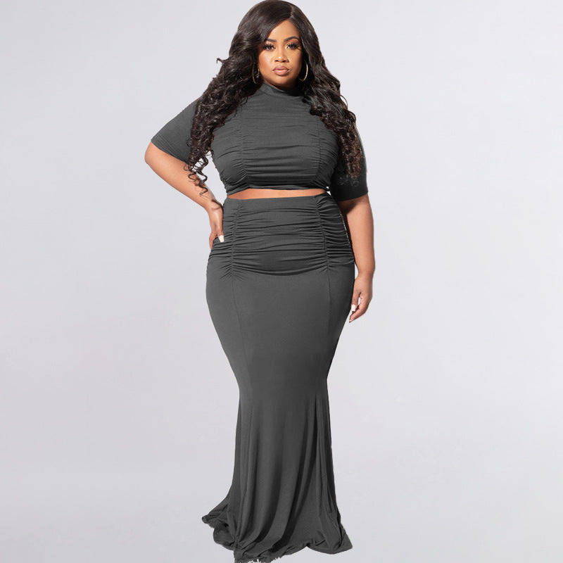 Short Sleeve Casual Two-Piece Suit